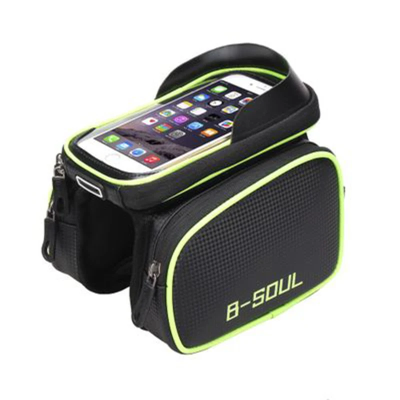 Perfect Jueshuai Waterproof Bike Bag Frame Front Head Top Tube Cycling Bag Double IPouch 6.2 Inch Touch Screen Bicycle Bag Accessories 2