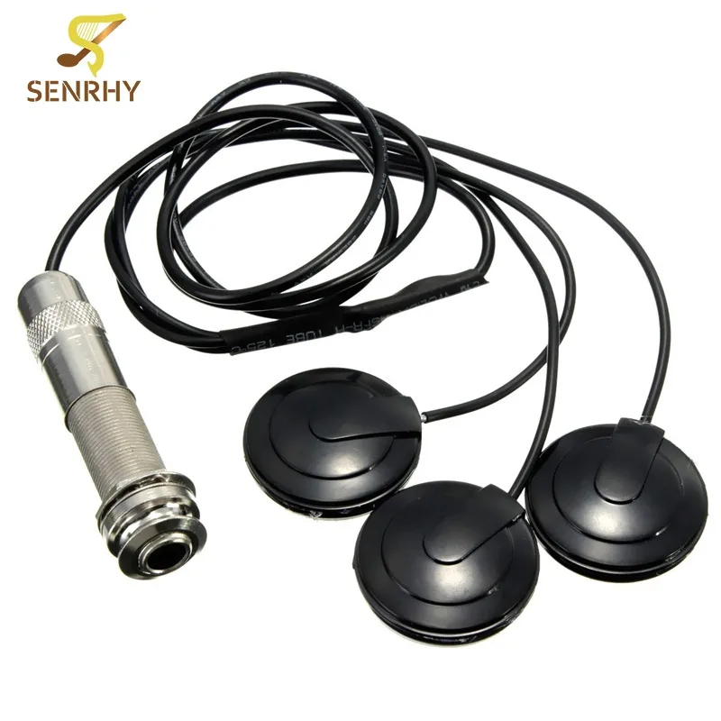 

6.35mm Guitar Pickup Piezo 3 Transducer Pickup 78cm Cable Pickups/Sensors For Guitar Ukulele Mandolin Violin Parts & Accessories