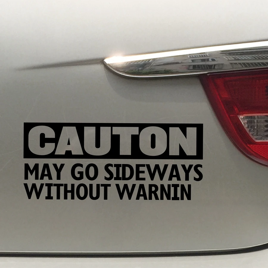 new Funny May Go Sideways Without Warning BUMPER STICKER drift car racing decal Euro JDM hot rod