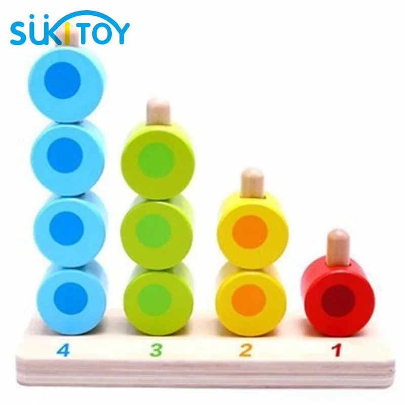 Wooden Colorful Beads Toys Math Color Learning For Kids Educational Soft Montessori children intelligent creative interactive