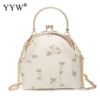 

Elegant Floral Embroidered Crossbody Bags For Women 2019 PU Leather Handbag Shoulder Messenger Bag For Girl Bolsas Ladies Purse