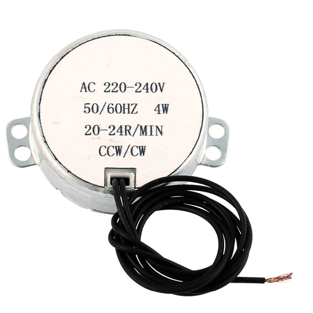 

Uxcell Newest 1Pcs AC CCW/CW 220-240V Direction 4W 50/60Hz Frequency 20-24R/Min Synchronous Motor