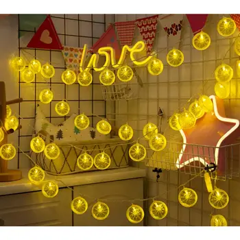 

BIFI-Star 20 LED 10.3 ft Lemon String Lights Battery Operated for Indoor Wedding Party Christmas Tree Bedroom Decoration, Warm