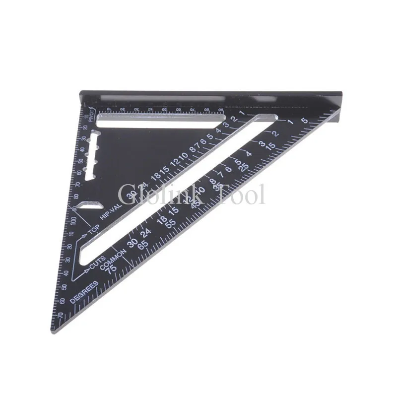 

Triangle Ruler Measuring Tool Black Aluminum Alloy Square Layout Guide Construction Carpenter Woodworking 77"/185mm