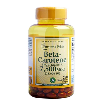 

Free shipping Beta-Carotene provitamin a 7,500 mcg (25,000 IU) 250 softgels