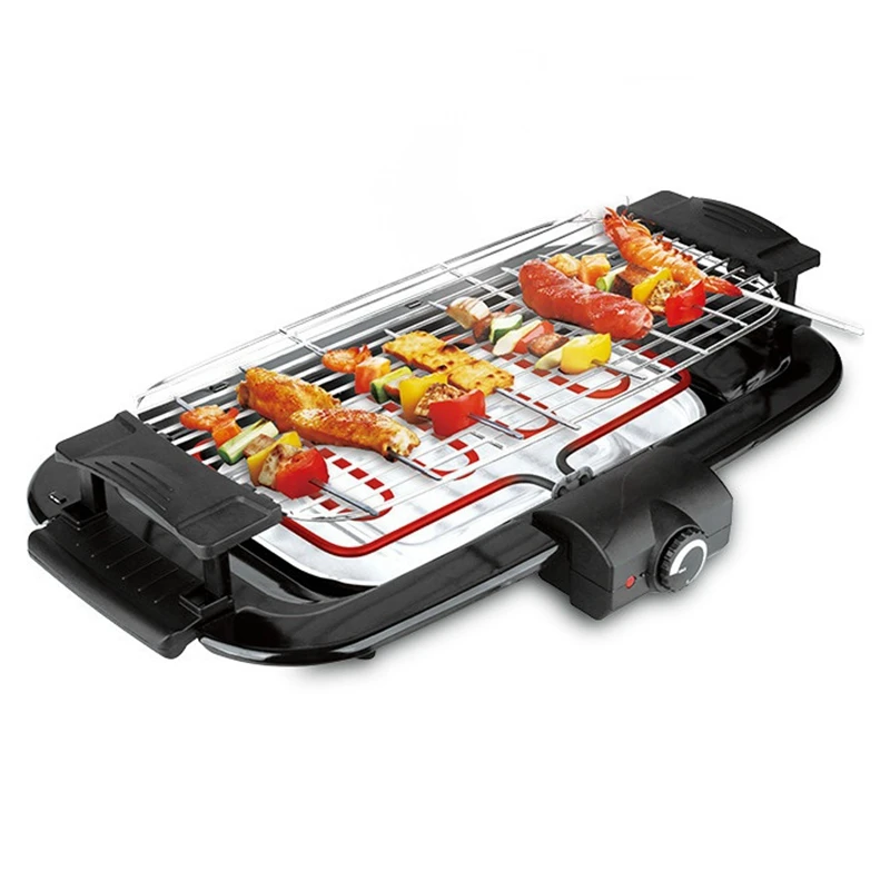 DMWD 2000W Smokeless Electric Grill 220V Household Barbecue Oven Non stick Roasting Grill For