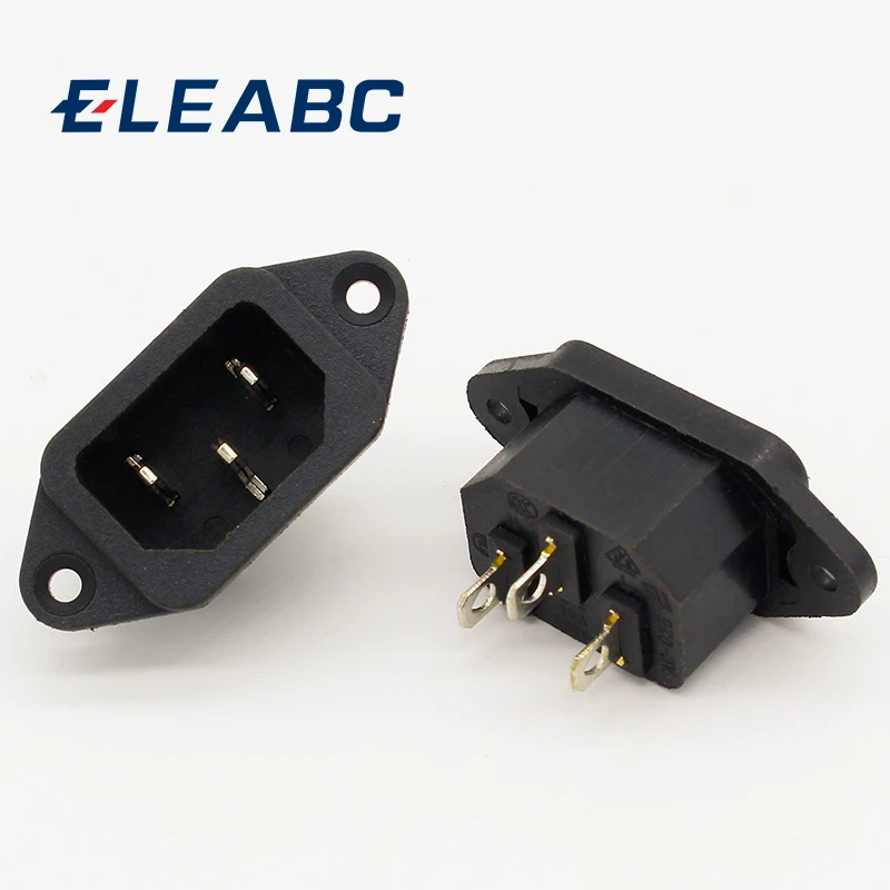 

2017 Hot 5 Pcs 3P IEC 320 C14 Male Plug Panel Power Inlet Sockets Connectors AC 250V 10A