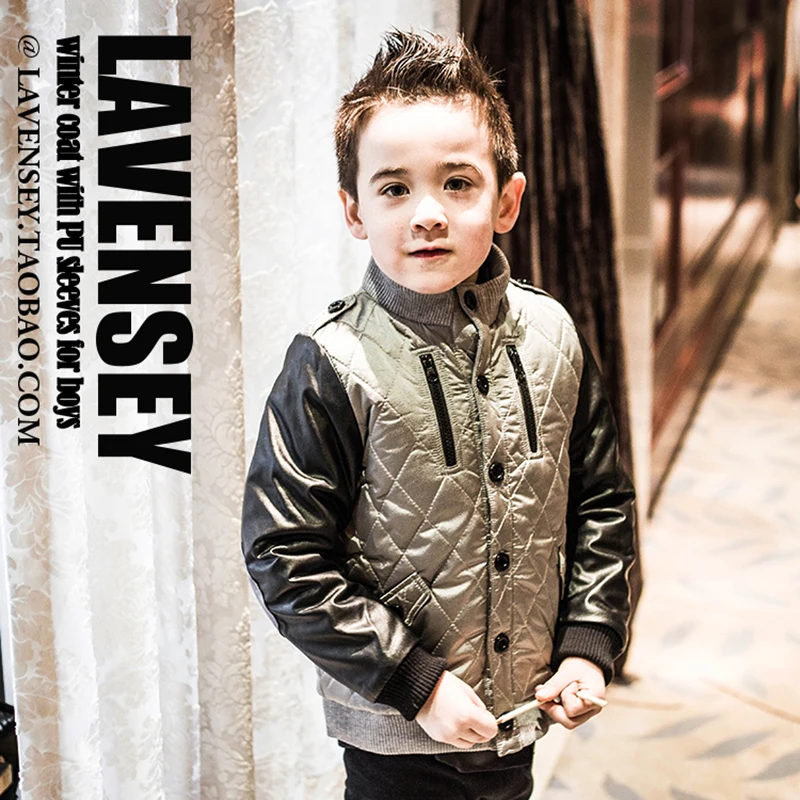 Lavensey British Style Baby Boys Jackets Cotton Gray Vertical Stripe