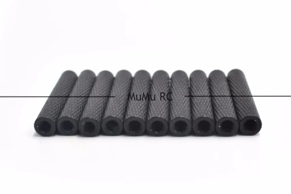 

10pcs M3*30 30mm Black Netted Pattern Aluminum Standoff For RC QAV-X 210 QAV-ULX For Racing Cross Drones Quadcopters