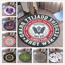 Креативные Круглые ковры для гостиной Декор Ковер для детской комнаты компьютерная Подушка для стула ковры для спальни ковер большого размера 60-180 см Диаметр