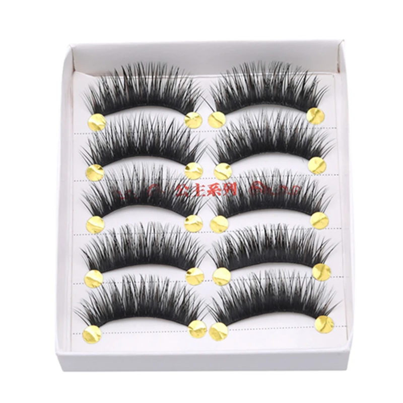 5 Pairs New Fashion False Eyelashes High Quality Eyelash Long 1 Box Fake 4*1.3cm Full Band Hot Sale | Красота и здоровье