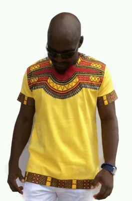 

2017 African Dresses For 2017, The New Fashion Popular African National Costumes, Cotton V Collar Shirt, Short Sleeved T-shirt