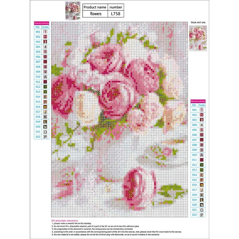 Diy diamond embroidery bright flower 5D diamond painting modern flower cross stitch rhinestone painting 2019 new #3M18 (5)