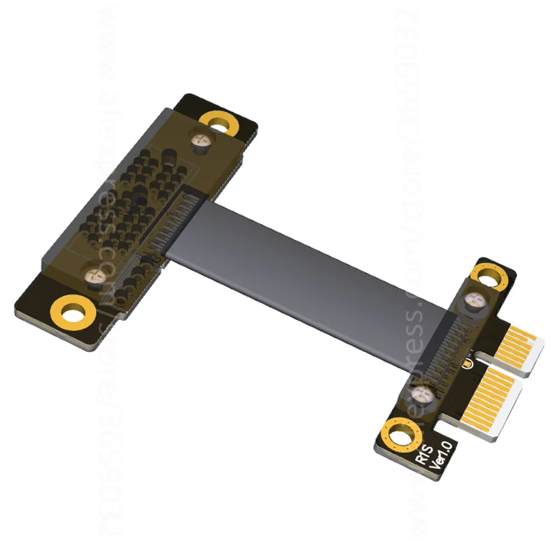 Удлинительный кабель PCIe 3 0x1 to x1 с левым углом защита от электромагнитных помех