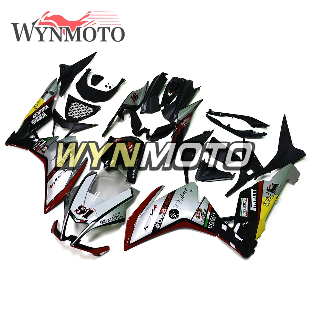 

Complete Fairing Kit For Aprilia RSV4 1000 2010 - 2015 11 12 13 14 ABS Injection Plastic Motorcycle Silver Black Bodywork Hulls