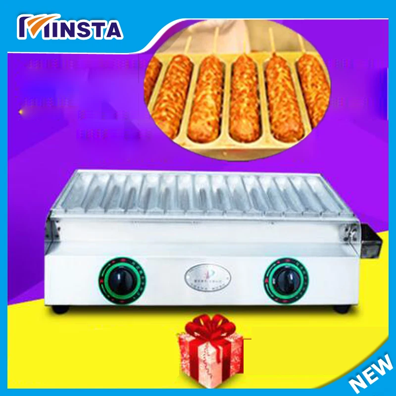

2017 new upgrade 15 pcs/lot hot dog lolly waffle machine / french hot dog / egg hot dog making machine for sale