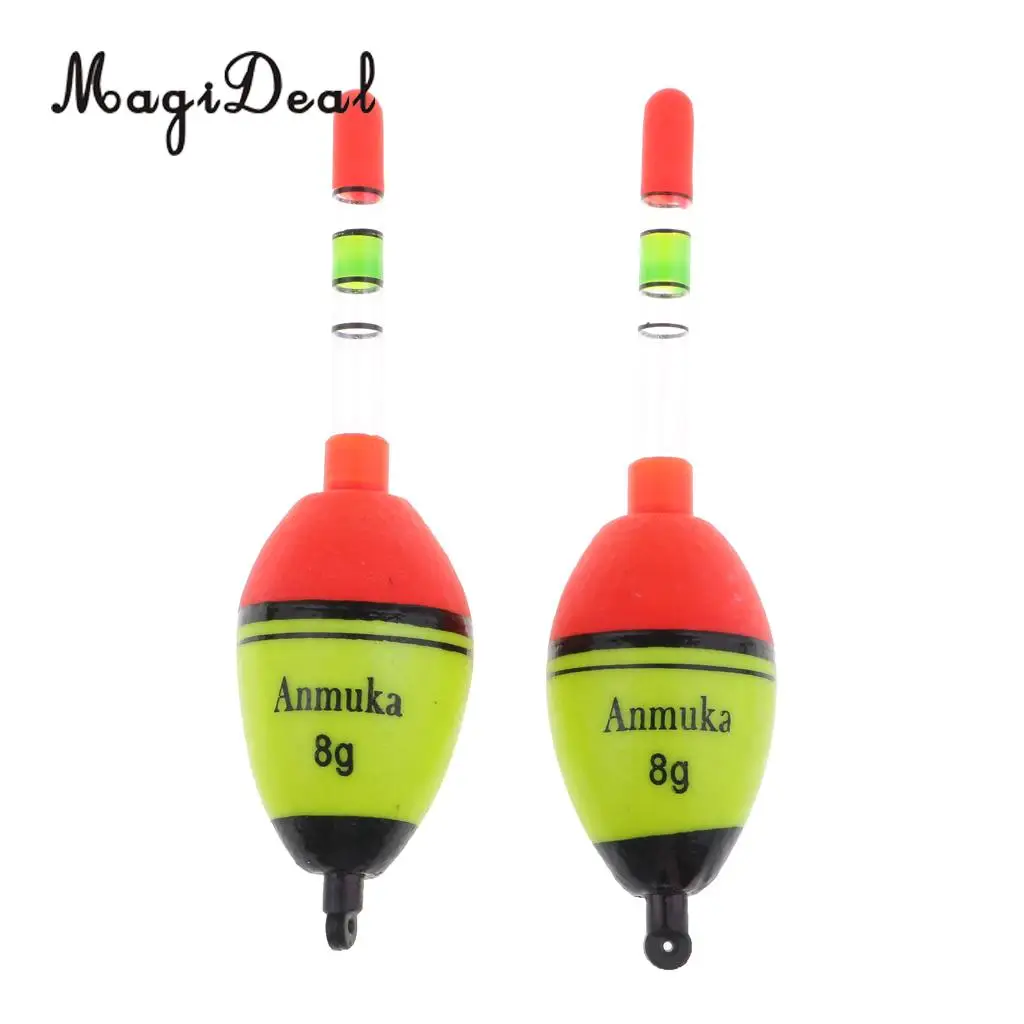 MagiDeal  2 Pieces Luminous Fishing Float Vertical Rock Fishing Buoy Plastic Float Made of high quality EVA plastic material 