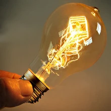 A19 лампы накаливания Винтаж лампы накаливания эдиссона E27 античный свет прозрачный Стекло 40 W 120 V/220 V электрическая лампочка эдисона лампа украшение дома