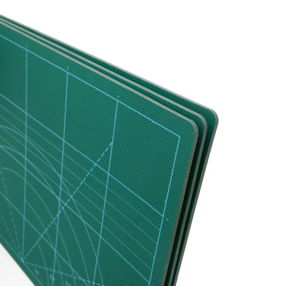 ПВХ Самоисцеления коврик для резки с сеткой A4 Craft темно-зеленый лоскутное инструменты Двусторонняя коврик для резки Бесплатная доставка