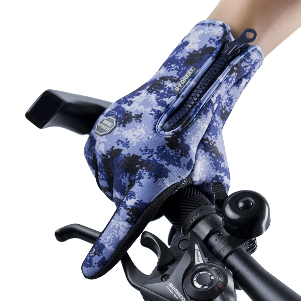 Перчатки для спорта на открытом воздухе, пеших прогулок, зимних велосипедов, велосипедных перчаток для мужчин и женщин, ветронепроницаемые мягкие тёплые перчатки из искусственной кожи