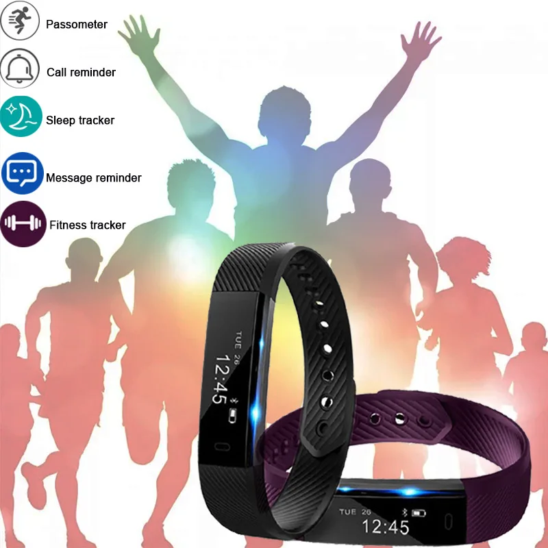 Classic Smart Bracelet Fitness Tracker Step Counter Activity Monitor Band Alarm Clock Vibration Wristband smartband # B3 | Электроника