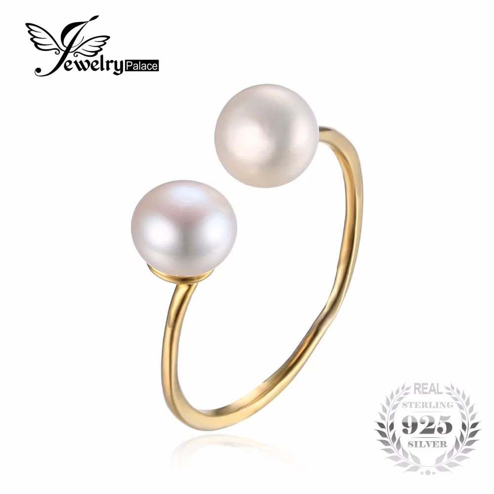 jewelrypalace classic pearl wedding engagement ring gold color solid 925 sterling silver fashion jewelry for women jewelry - Discount Wedding Rings Women jewelrypalace classic pearl wedding engagement ring gold color solid 925 sterling silver fashion jewelry for women jewelry - Discount Wedding Rings Women