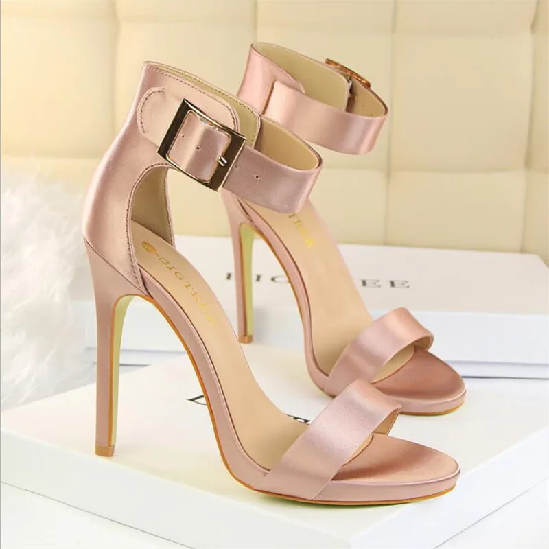 

Fashion New Women Shoes Summer Buckle Stiletto High Heels Sandals Sexy Party Dress Shoes Women Female