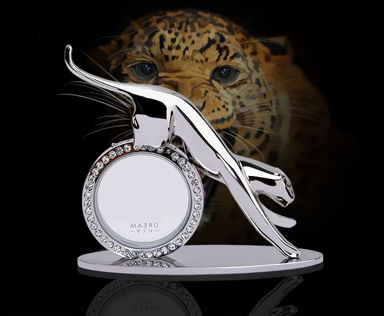 Simulation Animals Cheetah Car Perfume Ornaments For Car Creative Gold & Silver Golden Leopard Car Accessories Ornaments NO.3581