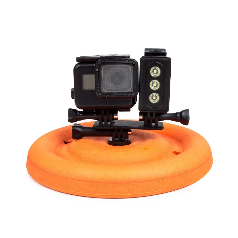 Naranja Base flotante flotador impermeable disco para Hero 7 6 5 4 3 + 3 2 1 SJ4000 Xiaomi Yi 4 K Cámara de Acción|for gopro hero|gopro baseaction camera xiaomi yi -