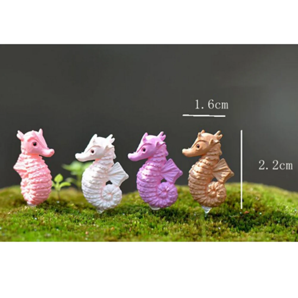 Koop 1.6*2.2 cm Seahorse Miniatuur Poppenhuis Bonsai Fairy Tuin Landschap Mooie Seahorse Decor Pop Willekeurige Kleur
