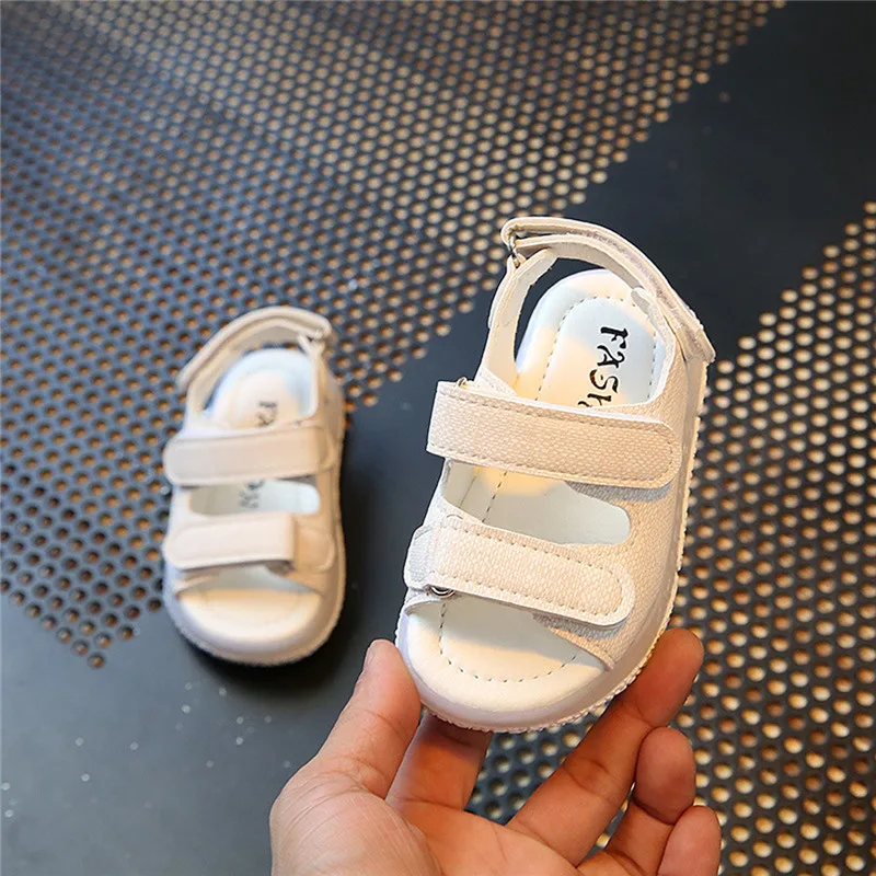 

led slip-resistant children baby sport shoes kids beach leather sandals Male female child sandals boys girl sport sandals light