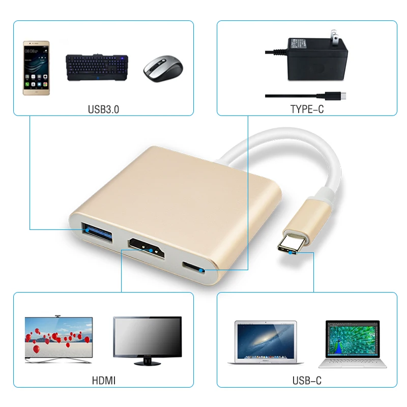 Адаптер HDMI type C для переключателя NAND концентратор USB-C к HDMI мини-Док-станция HD передача для компьютера аксессуары MacBook телефон