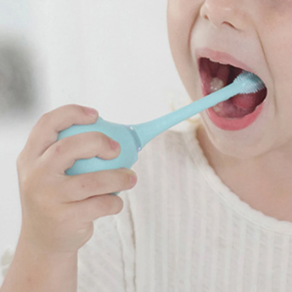 

New 360 Degree Children Electric Toothbrush Kids Three Sided Silicone Tooth Brush Wireless Charging Teeth Cleaning Toothbrush