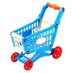 Рождественский имитировать супермаркет корзину претендует игрушки детские мини Пластик тележка игровой игрушка в подарок для детей