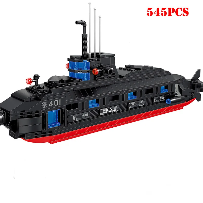 

Military WW2 Nuclear Submarine Building Blocks Compatible Legoings Technic City Enlighten Army Bricks Toys For Children Gifts