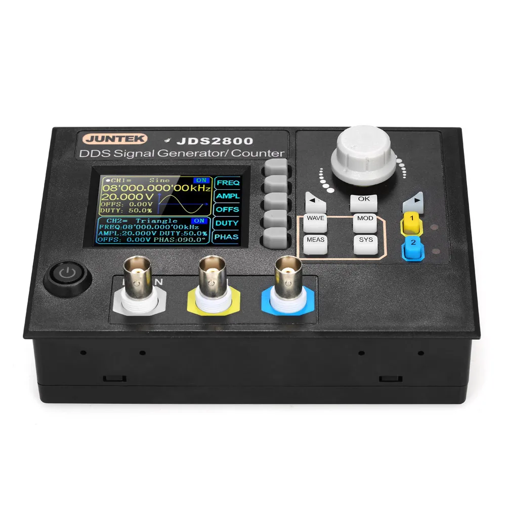 JUNTEK JDS2800 15M 15 МГц генератор сигналов с цифровым управлением двухканальный DDS