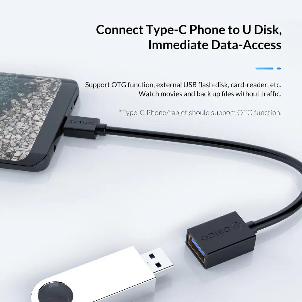 Удлинительный кабель ORICO USB3.0 Type C к Кабель адаптер для синхронизации данных