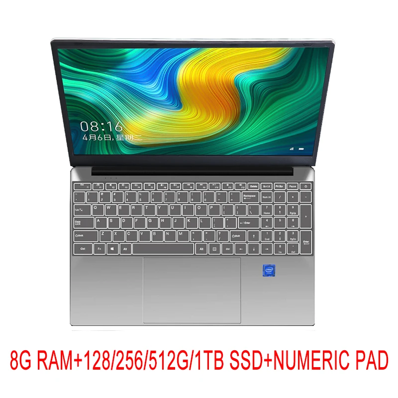 

15.6 inch 8G RAM 64/128/256/512/1TB SSD Laptop With Numeric Keypad Notebook Computer Intel J3160 QUAD CORE Win 10 OS Ultrabook