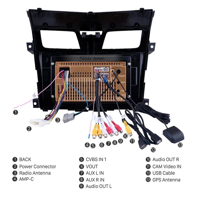 Sale Seicane Android 8.1 9 Inch Car Radio For 2013 2014-2017  Nissan TEANA 2Din Wifi GPS Multimedia Player Support Bluetooth 8-Core 4