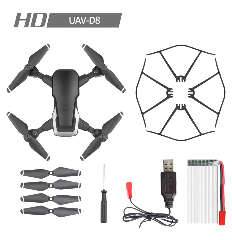 2018 Новый D8 Drone с HD 1080 P Wi-Fi Камера Квадрокоптер зависания FPV Quadcopters 5MP складной вертолет игрушка для мальчика