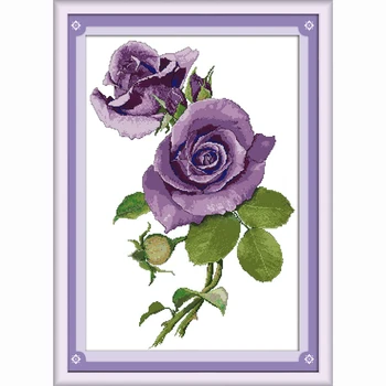 

Bluelover flowers Needlework,DIY Cross stitch,Sets For Embroidery kits counted Pattern Cross-Stitch handmade wall decoration