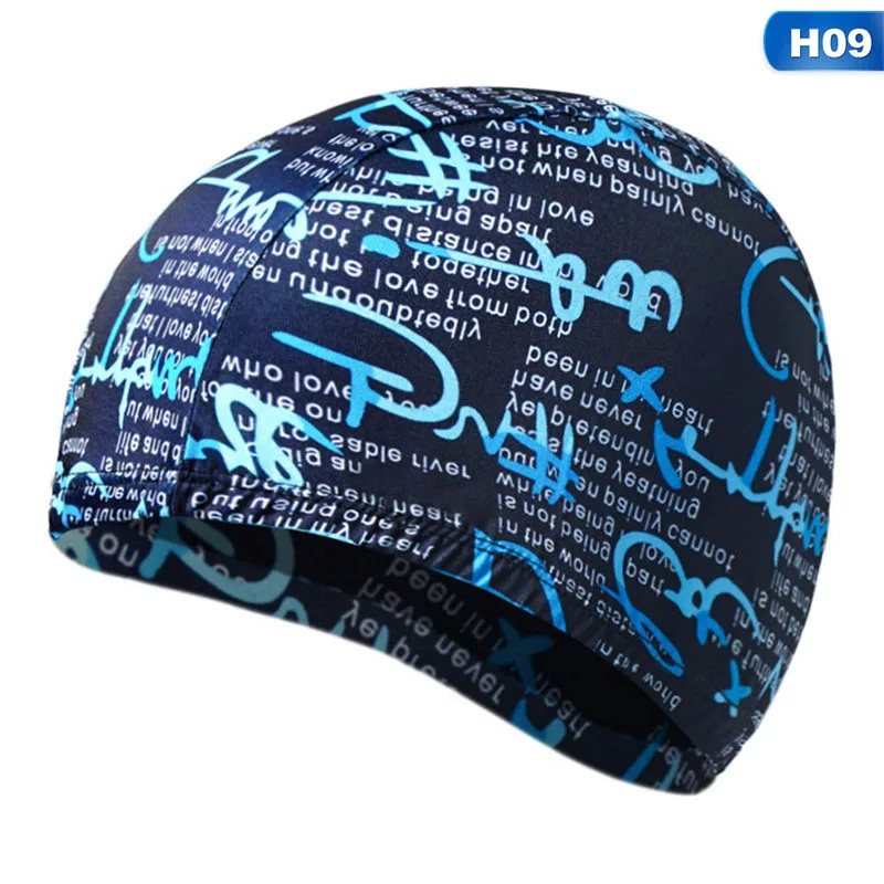 Hot Stylish Unisex Swimming Cap Waterproof Flexible Swim Pool Hat For Adult Men Women Kids 1PCS Elastic Fabric Swim Cap