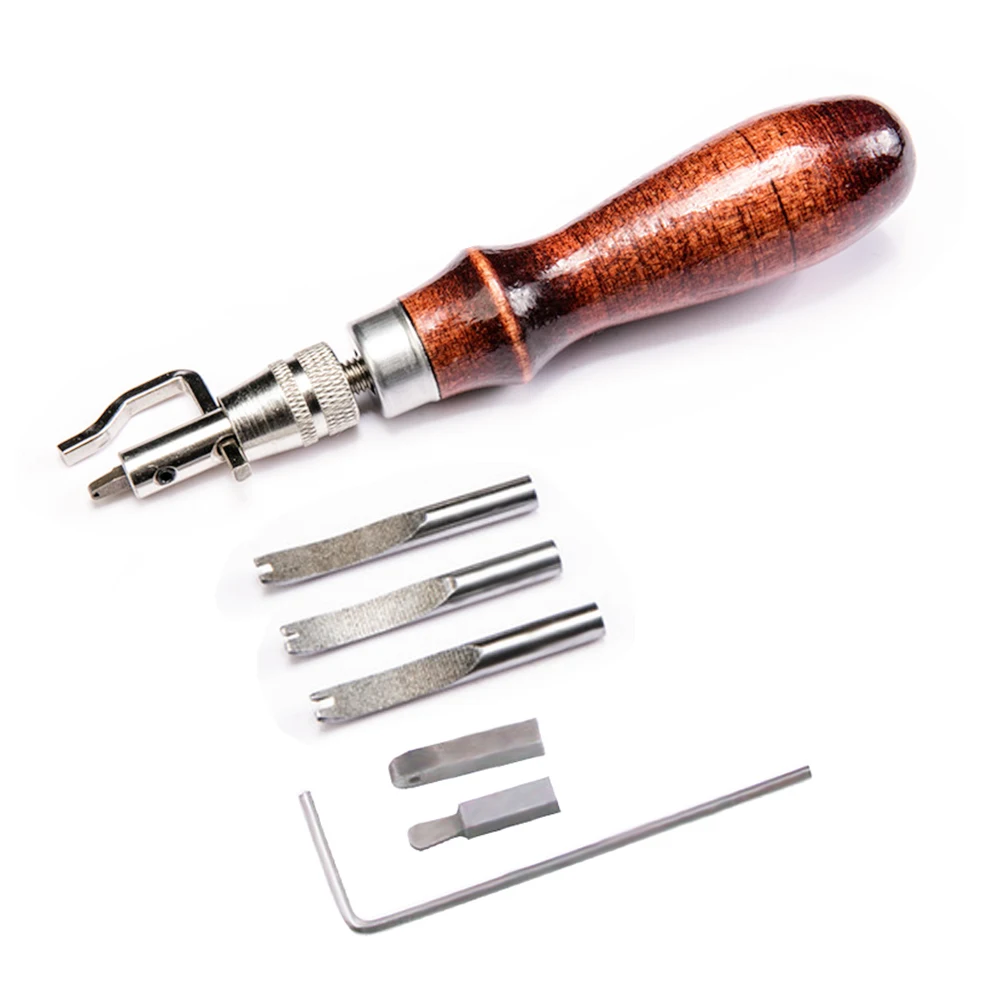 

7 in 1 Trencher Multi-functional Grooving Edge Trencher Edger Tool For Leather Edge Line Punch Digging Craft DIY Handmade Tools