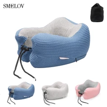 Ergonomic adjustable neck pillow Soft Slow Rebound Memory Foam U Shaped Travel Pillow for home office car airplane DropShipping travel pil gel mf langria u shaped memory foam travel neck pillow with cooling gel technology for airplane car train home office napping reading and leisure