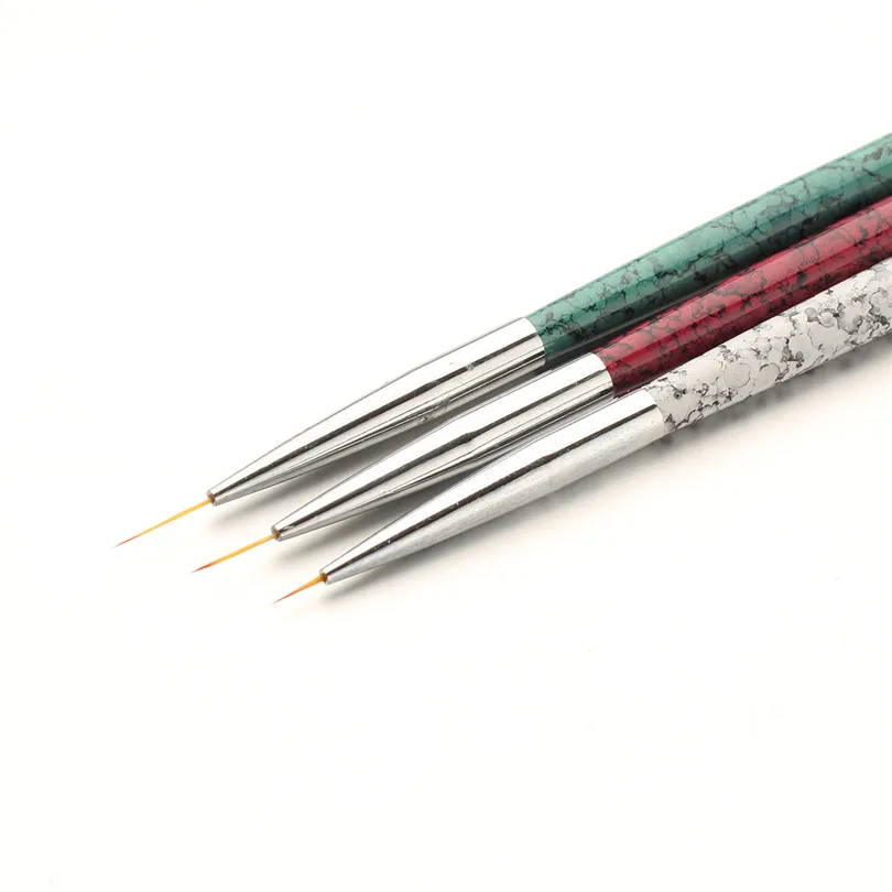 

New 3pcs Professional Nail Art Drawing Dotting Pen Painting Brush Detailer Liner Brush Nail Art Tools different size maquiagem