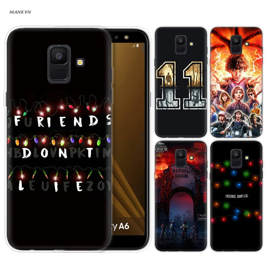 

Case For Samsung Galaxy A6S A8S A7 A9 2018 J4 J6 Plus J8 2018 J6+ J4+Stranger Things Christmas Lights Cartoon Rubber Cover Coque