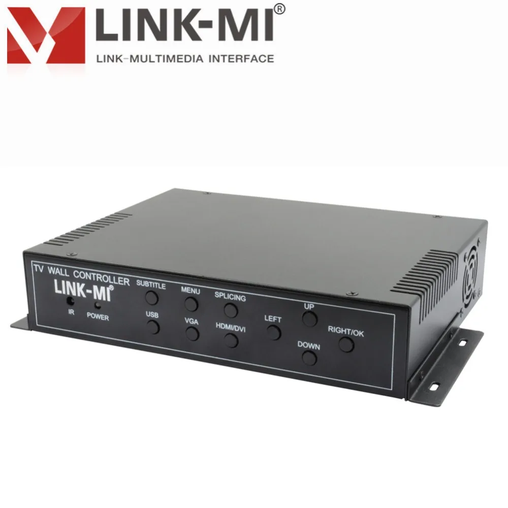 LINK-MI 2X2 HDMI DVI VGA 입력 4 X HDMI 출력 원격 제어 HDMI VGA av 오디오 비디오 벽 컨트롤러