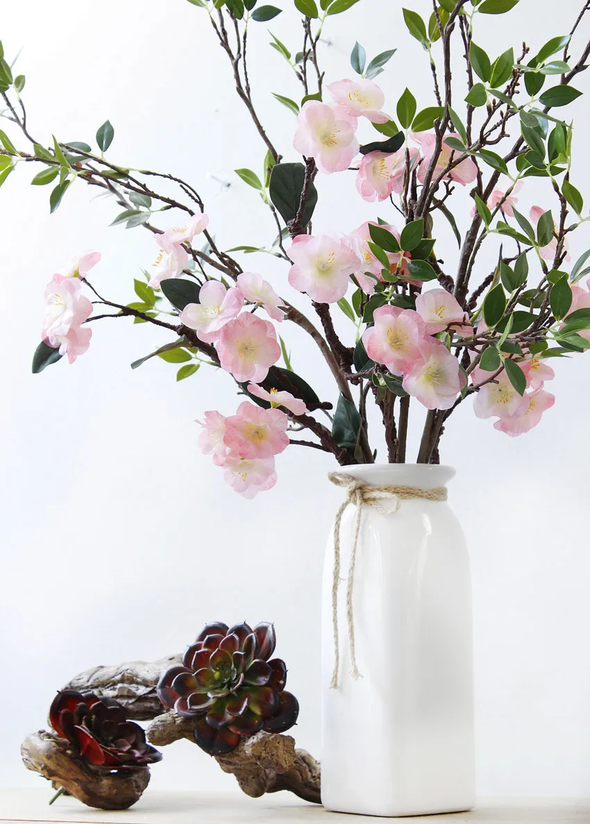 Настоящее прикосновение Hydra искусственные японские вишни поддельные декоративные цветы для свадьбы дом 4 цвета HI-Q 1 шт