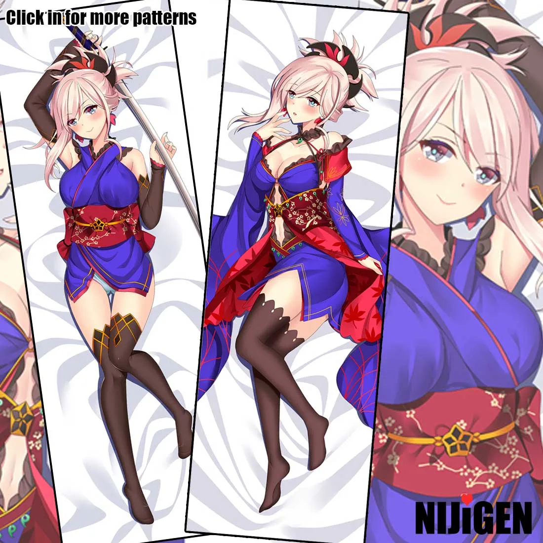 Fate Grand Order FGO Musashi Miyamoto Sexy 18R Милая игра Аниме Dakimakura Декоративная Подушка Чехол