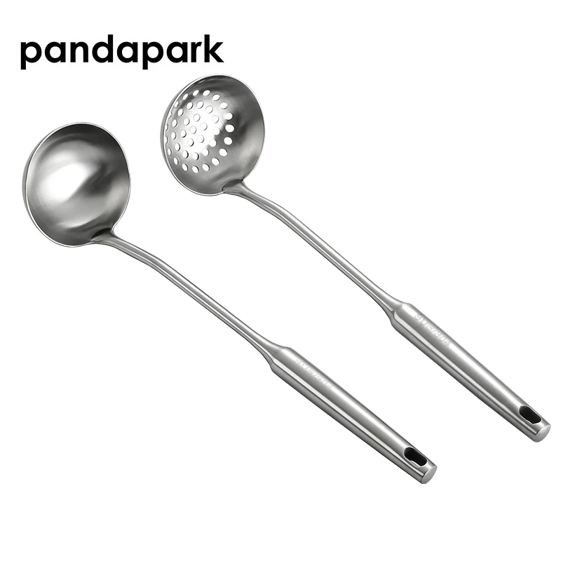 Pandapark 304 Нержавеющая сталь половник дуршлаг Unibody ложки и сита посуда Кухня Laddle
